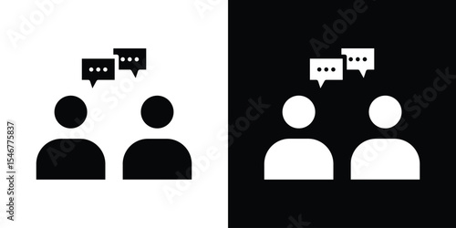 Discussion icon of a flat style vector