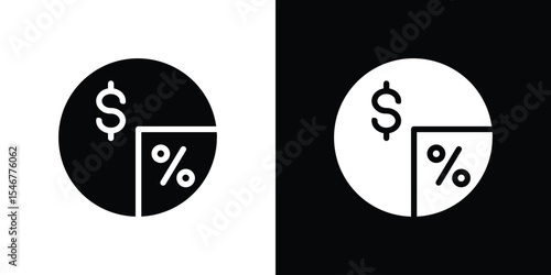 Dividend icon of a flat style vector