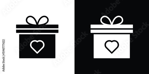Donation box icon of a flat style vector
