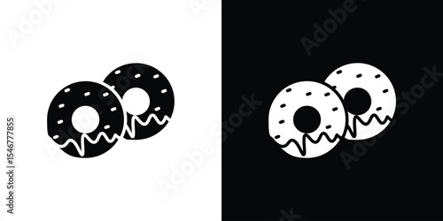 Donut icon of a flat style vector