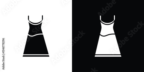 Dress icon of a flat style vector