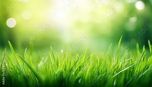 fresh green spring grass nature background