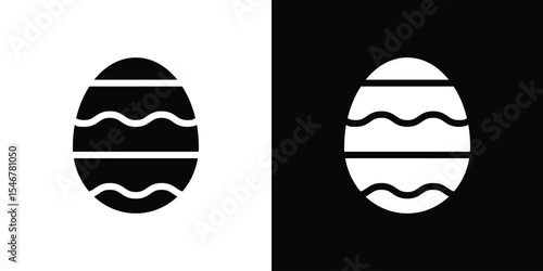 Easter egg icon of a flat style vector