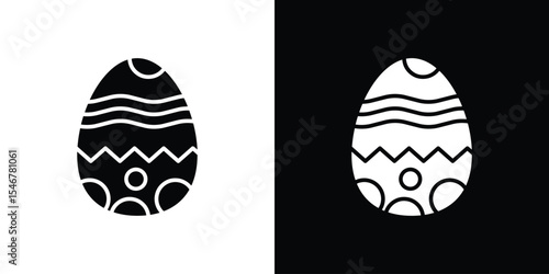 Easter egg icon of a flat style vector
