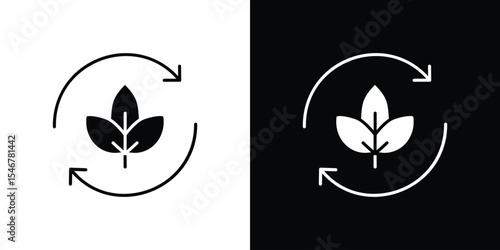 Eco-friendly icon, vector design art.