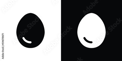 Egg icon of a flat style vector