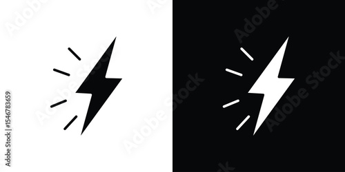 Electricity icon of a flat style vector