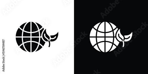 Environment icon of a flat style vector