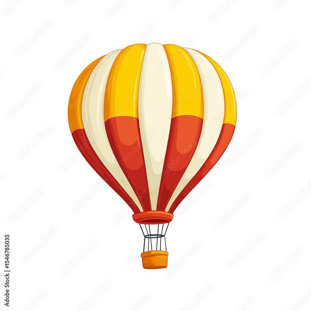 Fototapeta premium Air Balloon or Aerostat Illustration isolated white or transparent background