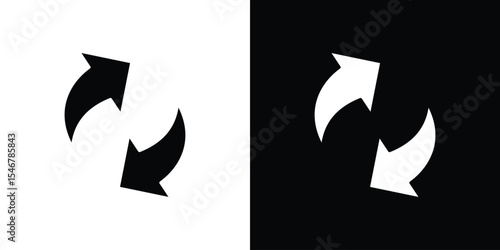 Exchange icon of a flat style vector