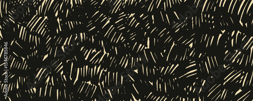Funky crayon drawn crosshatch background. Graphic grunge texture with messy short lines. Hand drawn pencil, charcoal or crayon vector texture. Sketch vector illustration. Graphic bold bg.