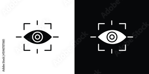 Eye tracking icon of a flat style vector