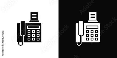 Fax machine icon of a flat style vector