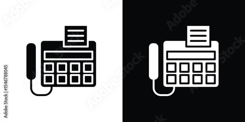 Fax machine icon of a flat style vector