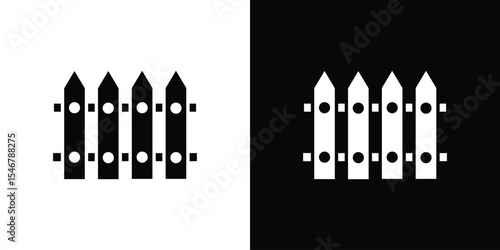 Fence icon of a flat style vector