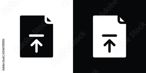 File upload icon of a flat style vector