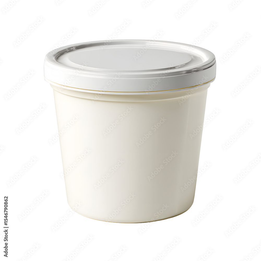 Container with white contents, closed with a sealed lid, set against a solid black backdrop. Container with white contents, closed with a sealed lid, set against a solid black backdrop.