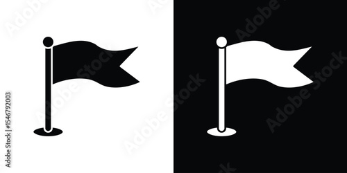 Flag icon of a flat style vector