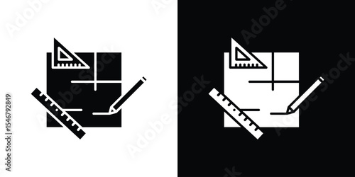 Floor plan icon of a flat style vector