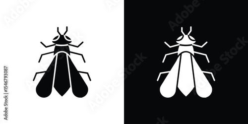 Fly insect icon of a flat style vector