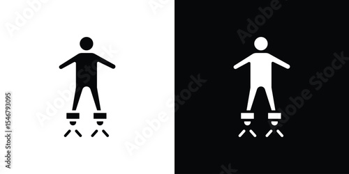 Flyboard icon of a flat style vector