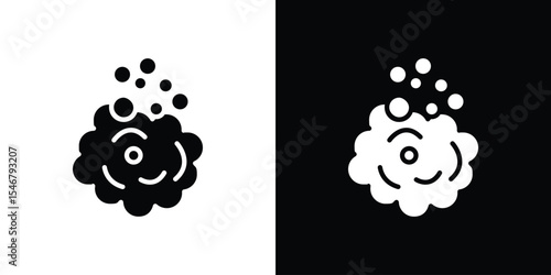 Foam icon of a flat style vector