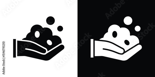 Foam icon of a flat style vector