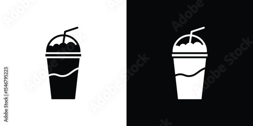 Frappuccino icon of a flat style vector