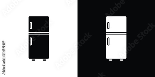Fridge icon of a flat style vector