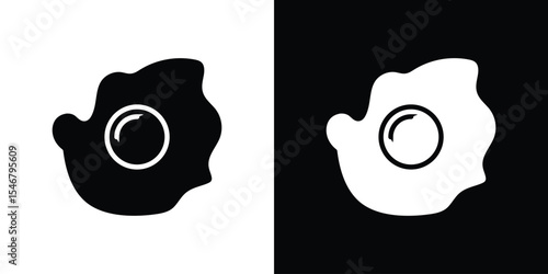 Fried egg icon of a flat style vector