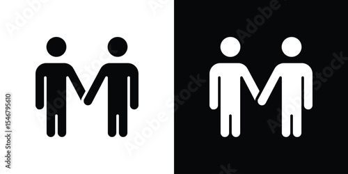 Friends icon of a flat style vector