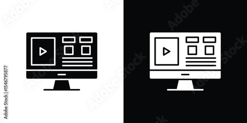 Front end icon of a flat style vector