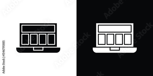 Front end icon of a flat style vector