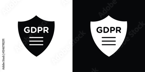 GDPR icon of a flat style vector