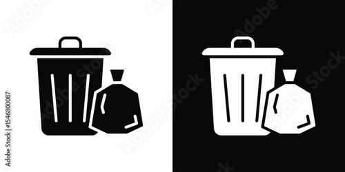 Garbage icon of a flat style vector