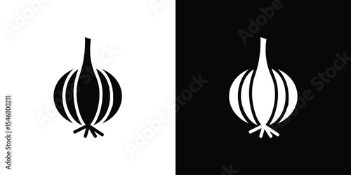 Garlic icon of a flat style vector