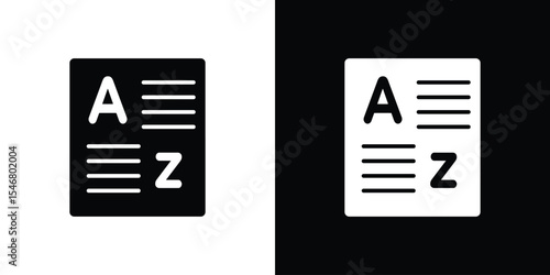 Glossary icon of a flat style vector