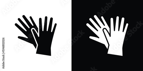Gloves icon of a flat style vector