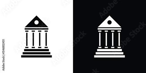 Government icon of a flat style vector