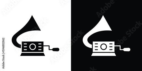 Gramophone icon of a flat style vector