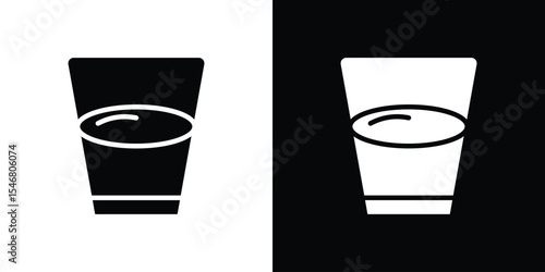 Half Glass icon of a flat style vector