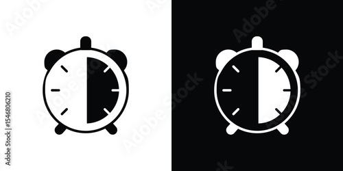 Half hour icon of a flat style vector