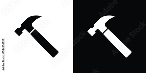 Hammer icon of a flat style vector
