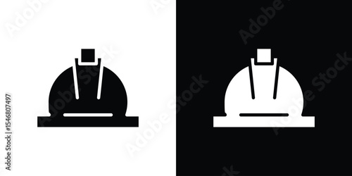 Hard hat icon of a flat style vector