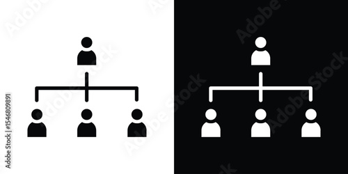 Hierarchical structure icon of a flat style vector