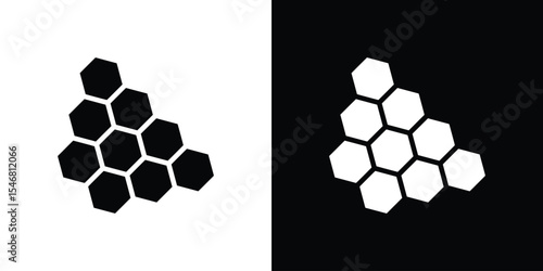 Honeycombs icon of a flat style vector
