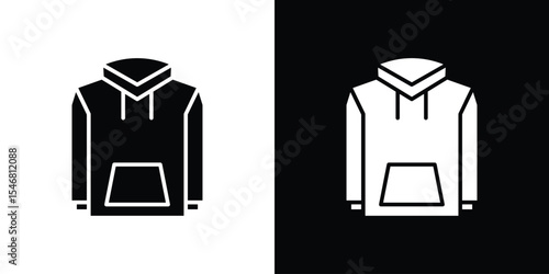 Hoodie icon of a flat style vector