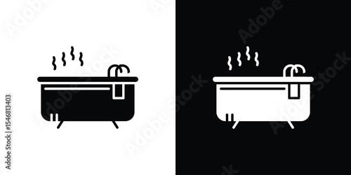 Hot tub icon of a flat style vector