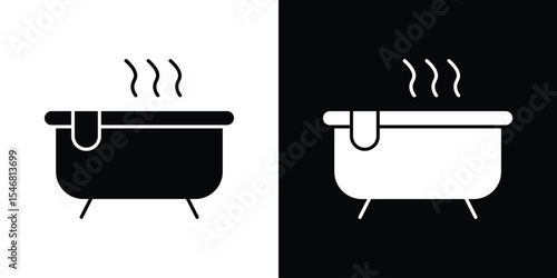 Hot tub icon of a flat style vector