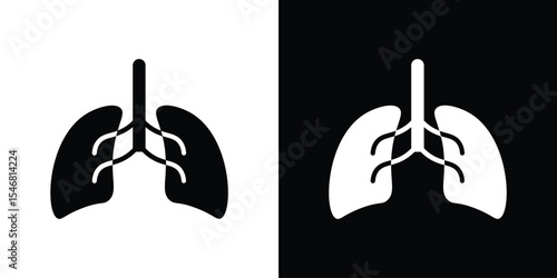 Human lungs icon of a flat style vector